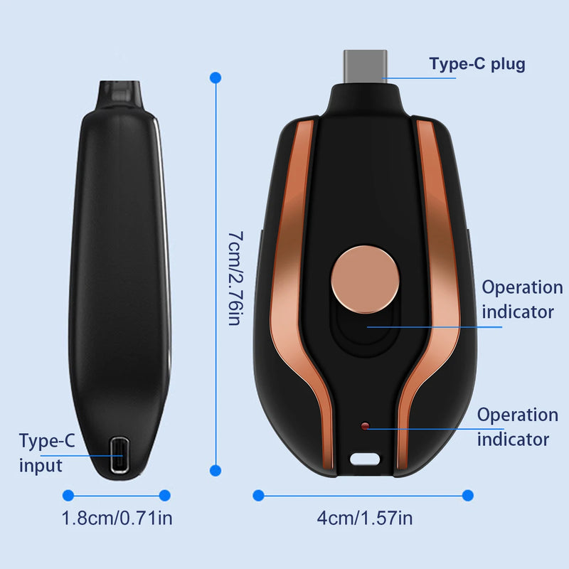 Chaveiro Power Bank Carregador Portátil