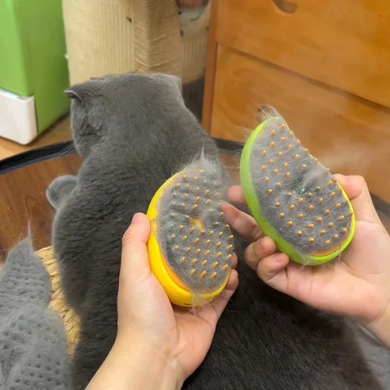 Escova a vapor para cães e gatos 3 em 1, sprays elétricos, pentes de massagem